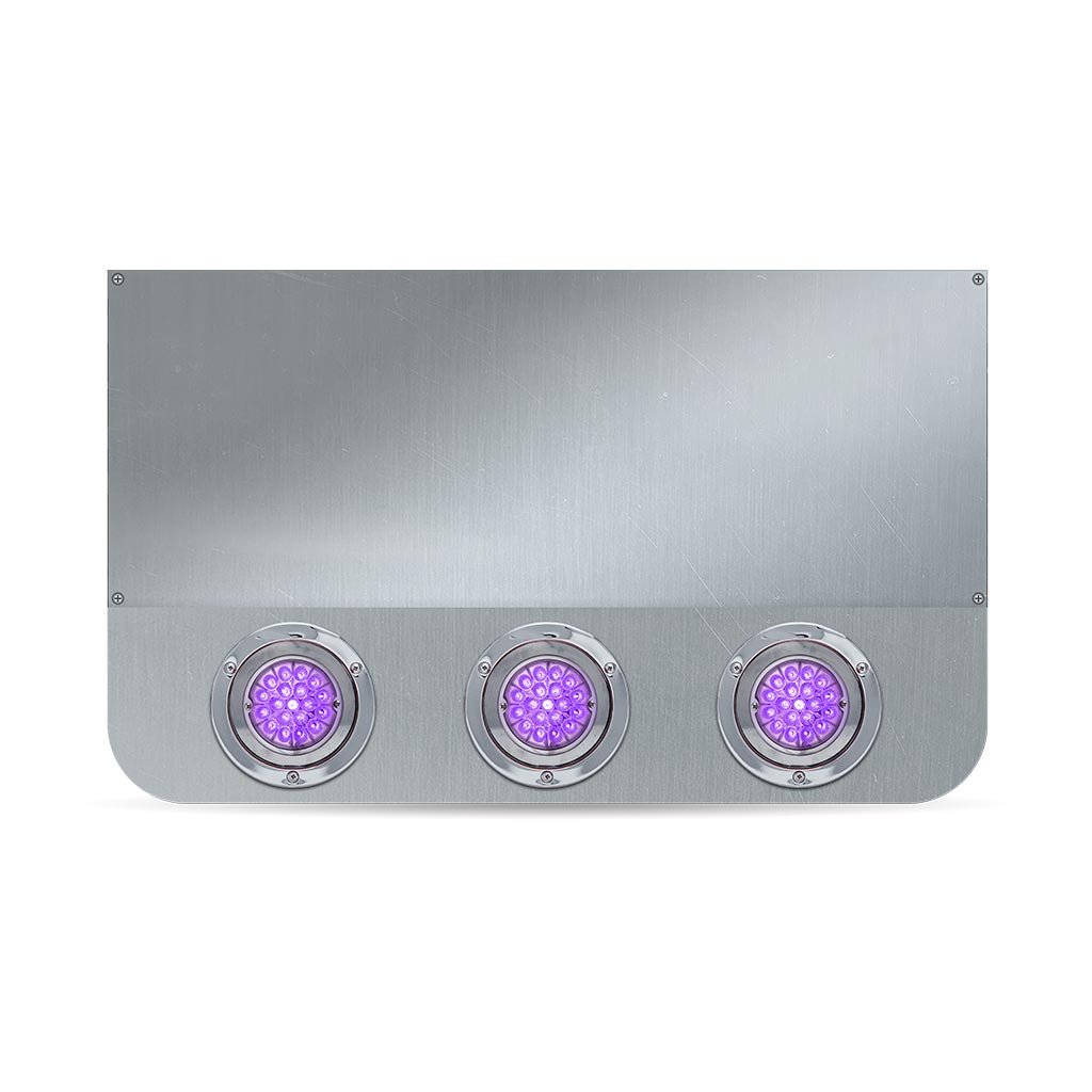 TU-9024LW6_REAR_FUNC2 20" Drop Dual LED Rear Center Panel with Rounded Bottom - Star-Burst Watermelon LEDs (Clear Lens) - Image 8