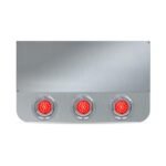 20" Drop Dual LED Rear Center Panel with Rounded Bottom - Star-Burst Watermelon LEDs (Red Lens) - Image 2