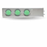 30" Dual LED Mud Flap Hangers - 2 1/2" Bolt Spacing | 4" Dual LEDs (Clear Lens) | Stainless Steel - Image 4