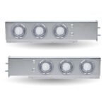 30″ Dual LED Mud Flap Hangers – 2 1/2″ Bolt Spacing | Star-Burst Watermelon LEDs (Clear Lens) - Image 4