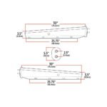 30" Mud Flap Hangers - 2 1/2" Bolt Spacing | Stainless Steel - Image 2