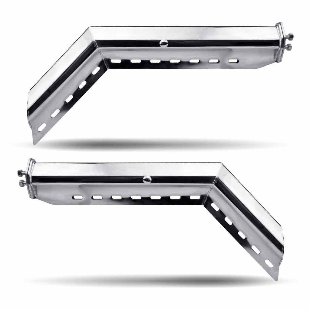 45° Angled 30" Mud Flap Hangers - 1 1/8" Bolt Spacing | Stainless Steel-TU-9223