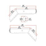 45° Angled 28.5" Mud Flap Hangers - 2 1/2" Bolt Spacing | Painted Steel - Image 2