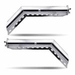 45° Angled 28.5" Mud Flap Hangers - 2 1/2" Bolt Spacing | Stainless Steel-TU-9229