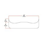 24" Wave Bottom Mud Flap Weights - Bolted | Stainless Steel - Image 2