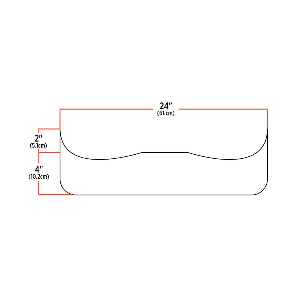 TU-9239_TECH 24" Wave Bottom Mud Flap Weights - Bolted | Stainless Steel - Image 2
