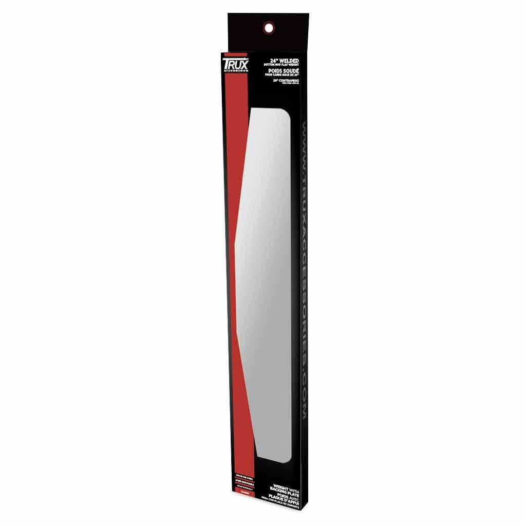 24" Angled Bottom Mud Flap Weight with Backing Plate - Welded | Stainless Steel-TU-9241