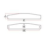 24" Angled Bottom Mud Flap Weight - Welded | Chrome - Image 3