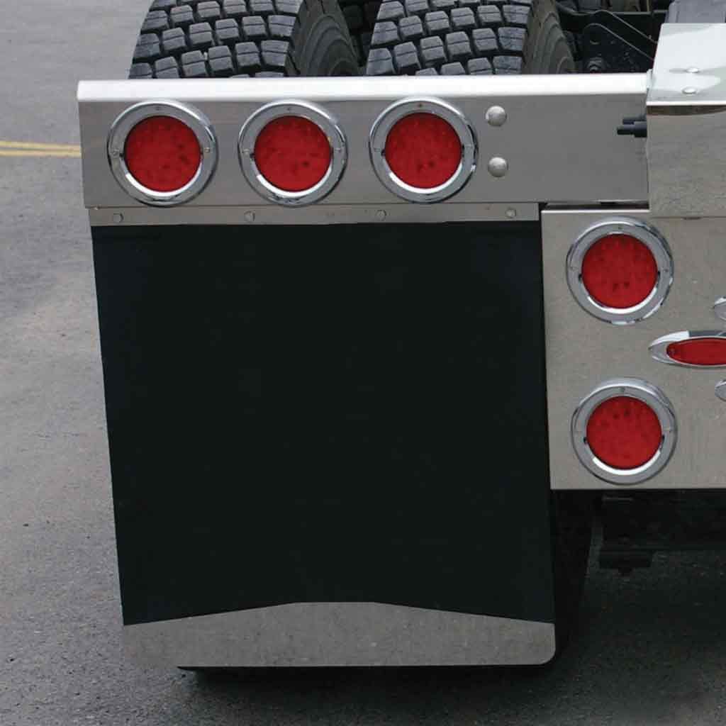 TU-9242_TRUCK 24" Angled Bottom Mud Flap Weight - Welded | Chrome - Image 2