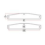 24" Angled Bottom Mud Flap Weights - Bolted | Stainless Steel - Image 3