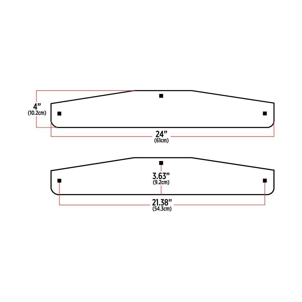 TU-9246_TECH 24" Angled Bottom Mud Flap Weights - Bolted | Stainless Steel - Image 3