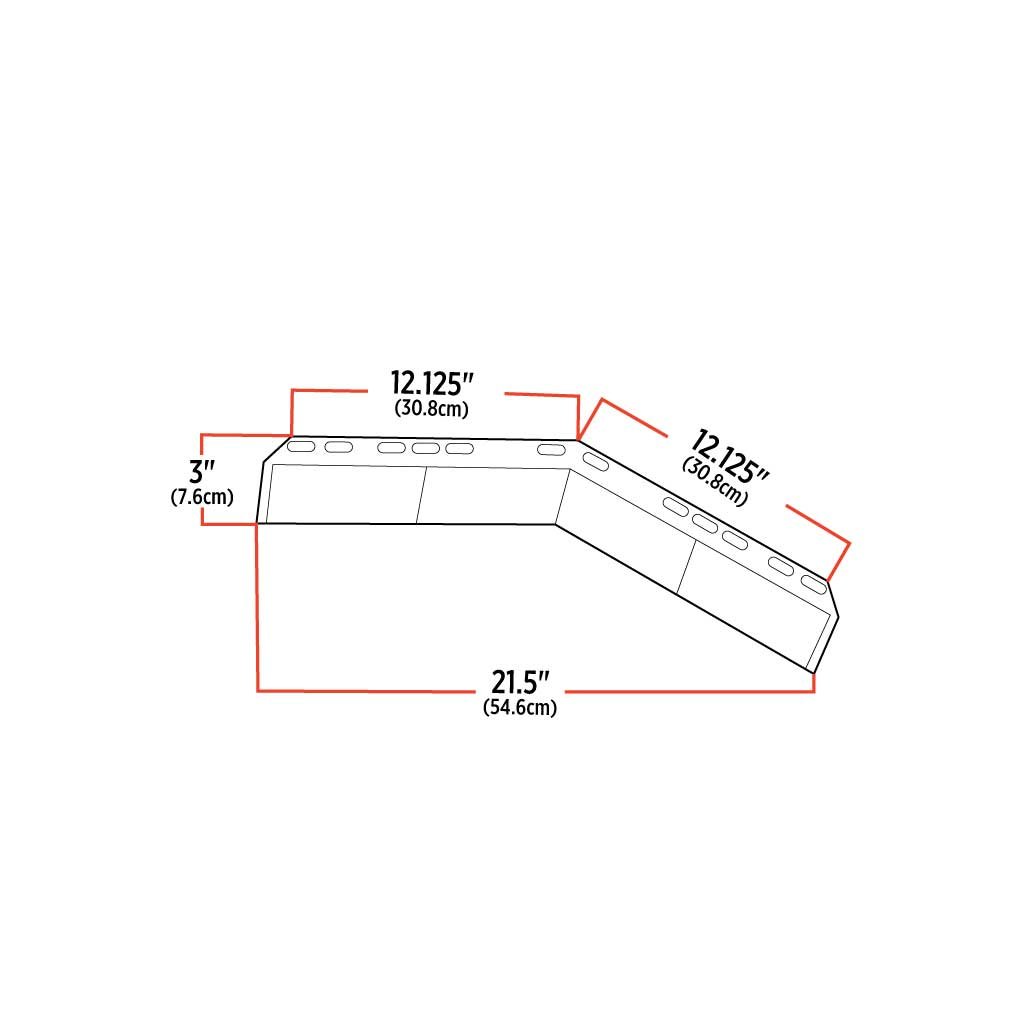 TU-9250_TECH Angled Reflector Strip with 3M Reflector - Aluminum - Image 2