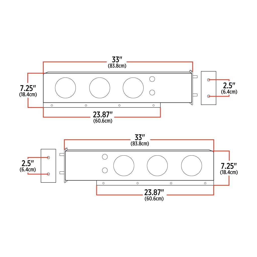 33" Mud Flap Hangers - 2 1/2" Bolt Spacing - 6 x 4" Holes | Stainless Steel-TU-9258 33" Mud Flap Hangers - 2 1/2" Bolt Spacing - 6 x 4" Holes | Stainless Steel-TU-9258