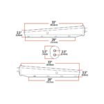 33" Mud Flap Hangers - 2 1/2" Bolt Spacing | Chrome Steel-TU-9259