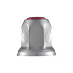 33mm X 2" Chrome Steel Reflector Nut Cover With Flange - Red (50 Pcs) - Image 4