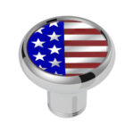 1-3/4" Round Glossy Sticker - USA Flag - Image 2