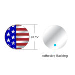 1-3/4" Round Glossy Sticker - USA Flag - Image 3
