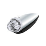 Chrome Die Cast Torpedo Cab Light With Watermelon Glass Lens & 1156 Bulb - Clear - Image 2