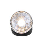 Chrome Die Cast Torpedo Cab Light With Watermelon Glass Lens & 1156 Bulb - Clear - Image 3