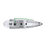Chrome Die Cast Torpedo Cab Light With Watermelon Glass Lens & 1156 Bulb - Clear - Image 7