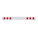 Chrome Light Bar With 4 Red Lights & Stainless Steel Bezel