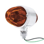 Chrome Double Face Housing With 2 Watermelon Glass Lens - Dark Amber - Image 2