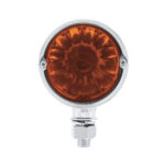 Chrome Double Face Housing With 2 Watermelon Glass Lens - Dark Amber - Image 4
