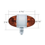 Chrome Double Face Housing With 2 Watermelon Glass Lens - Dark Amber - Image 7