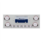 SS Rear Center Panel With 4X 19 LED 4" & 6X 7 LED 2" Double Fury Lights & Visors-Red & White LED - Image 4