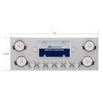 SS Rear Center Panel With 4X 19 LED 4" & 6X 7 LED 2" Double Fury Lights & Visors-Red & White LED - Image 6