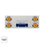 33-3/4" SS Rear Center Panel With 4X 19 LED 4" Double Fury Lights & Visors-Red & Amber LED - Image 3
