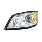High Power 10 LED Chrome Headlight For 2005-2021 Hino 238/258/268/338-Driver - Image 3