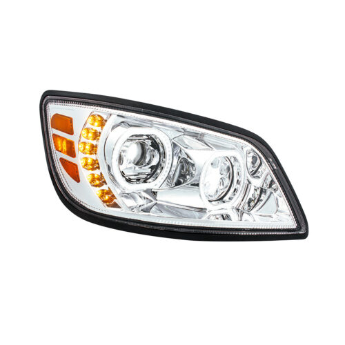High Power 10 LED Chrome Headlight For 2005-2021 Hino 238/258/268/338-Passenger35920