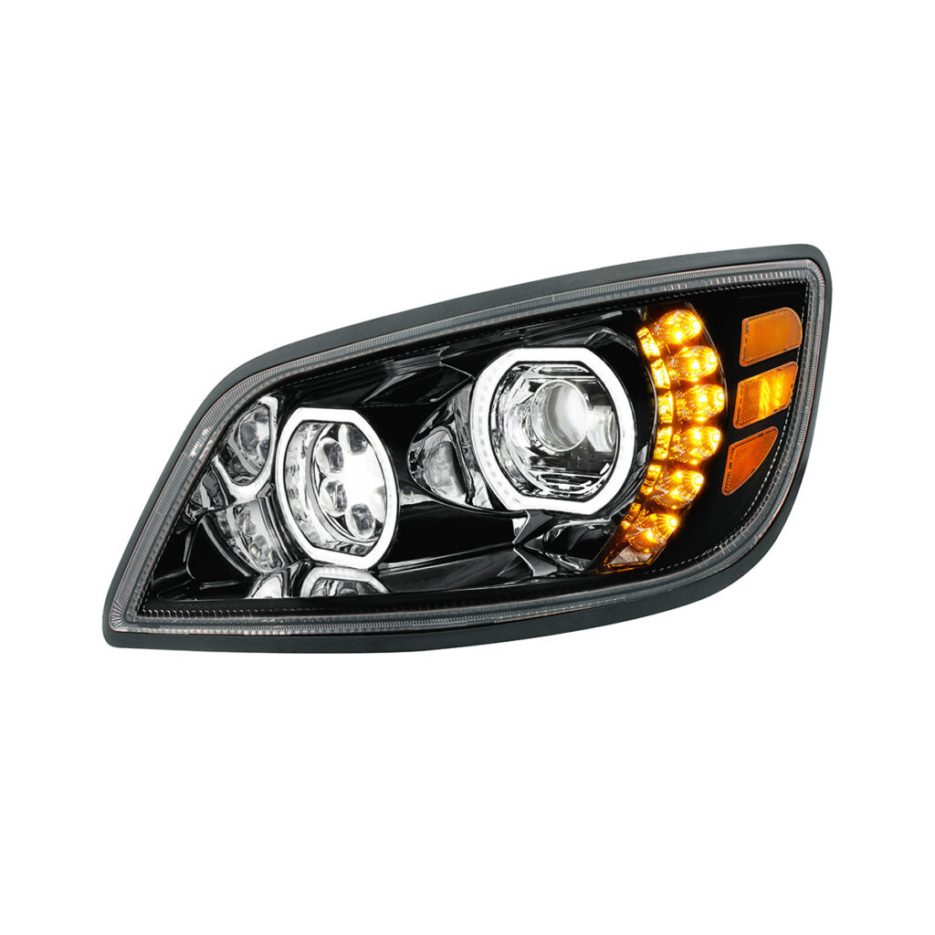 High Power 10 LED Blackout Headlight For 2005-2021 Hino 238/258/268/338-Driver35921