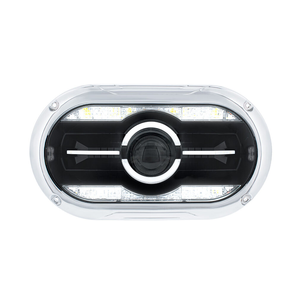 Black Full LED Projector One-Piece Style Headlight For Dual 5-3/4" Headlight Housing35925