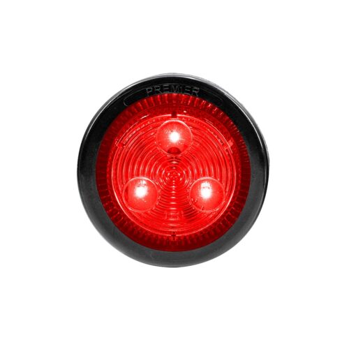 3 LED 2" Round Low Profile Light Kit (Clearance/Marker) - Red LED/Lens36108BRK