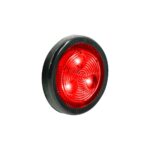 3 LED 2" Round Low Profile Light Kit (Clearance/Marker) - Red LED/Lens - Image 4