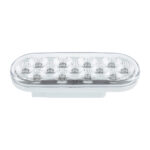 13 LED 6" Oval Double Fury Light (Stop & Turn)-Red & Amber LED/Clear Lens - Image 8