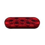 7 LED Oval Light (Stop, Turn & Tail) - Red LED/Red Lens (Bulk) - Image 3