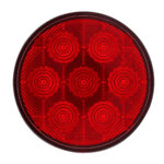 7 LED 4" Round Competition Series Light Kit (Stop, Turn & Tail) - Red LED/Red Lens - Image 3