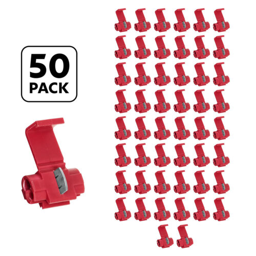 22-18 AWG Red Snap Lock Tap Splice Connector (50 pcs/Bag)40109P50