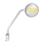 Chrome Hood Mirror Assembly With Sequential LED Turn Signal For 2013-2021 KW T680 & 2012-2021 PB 579-Driver60004