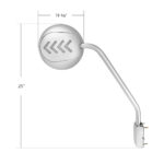 Chrome Hood Mirror Assembly With Sequential LED Turn Signal For 2013-2021 KW T680 & 2012-2021 PB 579-Passenger - Image 9
