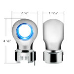 Thread-On Chrome Charlotte Style Gearshift Knob With LED 13/15/18 Speed Adapter-Blue LED - Image 8