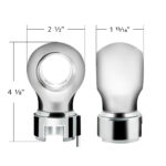 Thread-On Chrome Charlotte Style Gearshift Knob With LED 13/15/18 Speed Adapter-White LED - Image 8