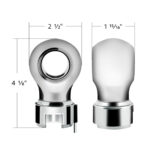 Thread-On Chrome Charlotte Style Gearshift Knob With LED 13/15/18 Speed Adapter-Purple LED - Image 8