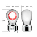 Thread-On Chrome Charlotte Style Gearshift Knob With LED 13/15/18 Speed Adapter-Red LED - Image 8