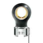 Thread-On Matte Black Charlotte Style Gearshift Knob With LED 13/15/18 Speed Adapter-Amber LED - Image 3