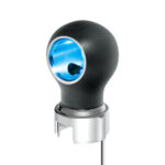 Thread-On Matte Black Charlotte Style Gearshift Knob With LED 13/15/18 Speed Adapter-Blue LED71182