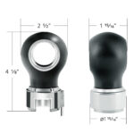 Thread-On Matte Black Charlotte Style Gearshift Knob With LED 13/15/18 Speed Adapter-Blue LED - Image 8